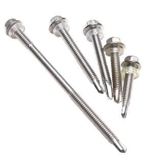 M5.5 410六角法兰鉆尾加PCV尼龙垫螺丝自钻带垫彩钢瓦带垫自钻