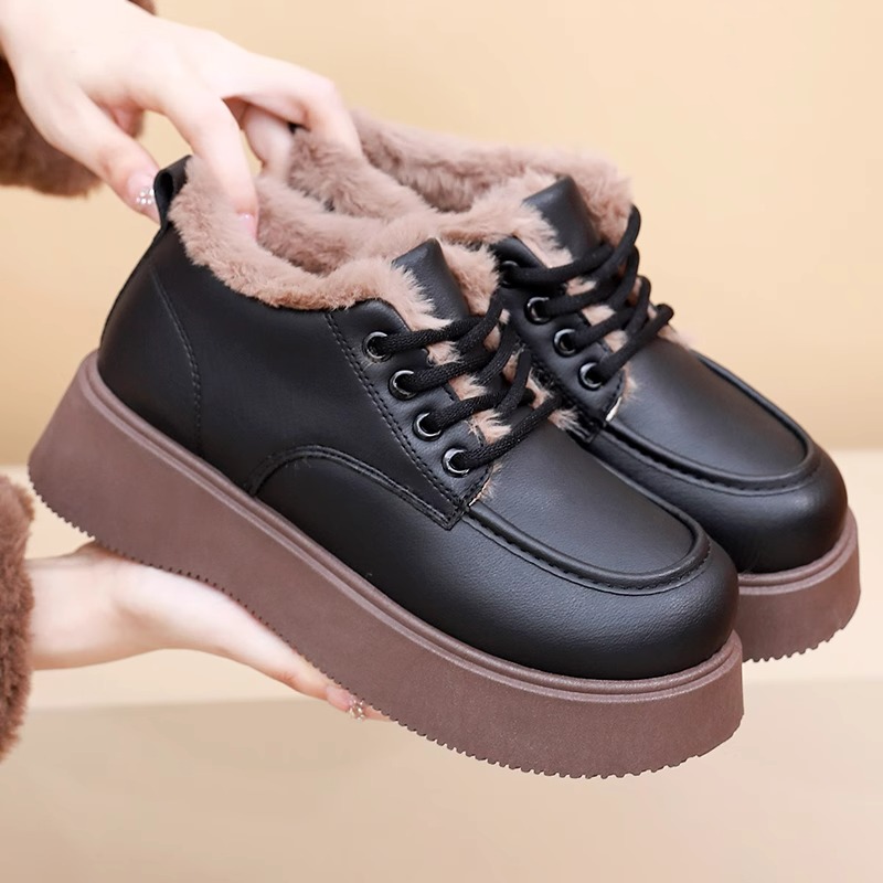 2025冬季老北京棉鞋皮面加绒