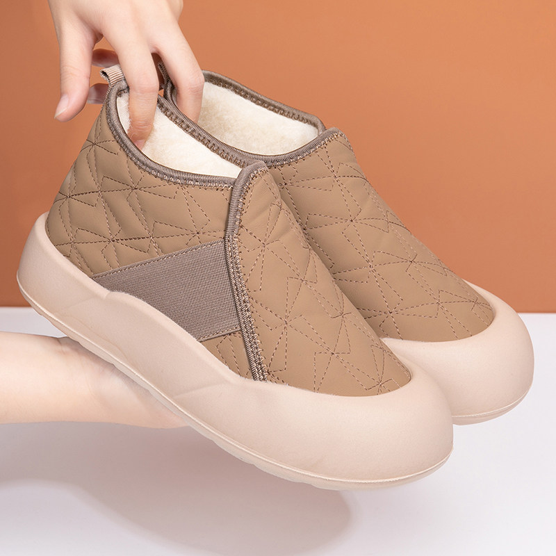 2024冬季新款老北京棉鞋女加绒保暖防滑一脚蹬雪地靴加厚休闲棉靴,女鞋,时尚雪地靴,淘宝优惠券,粉丝福利购,淘宝优惠卷