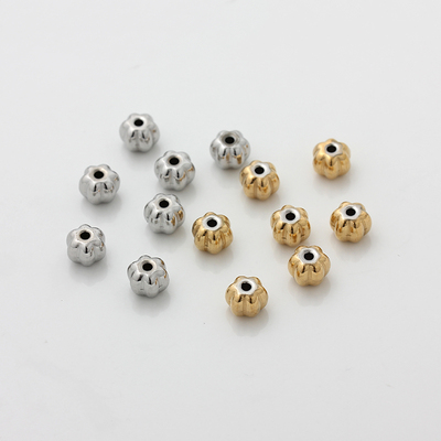 不掉色钛钢真空镀18K金南瓜珠子