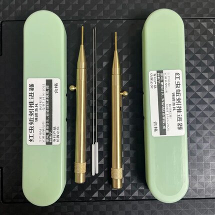 红虫蚯蚓推进器纯铜金属新款笔上钩钓鱼野钓专用上饵器上钩神器
