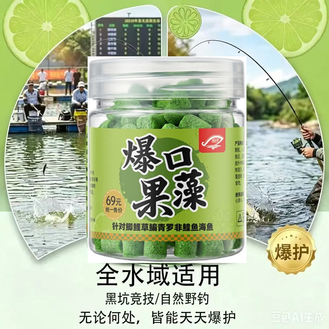 国良爆口果藻钓鱼饵料鲫鲤草鳊黑坑颗粒状诱鱼江河湖通用钓鱼饵料