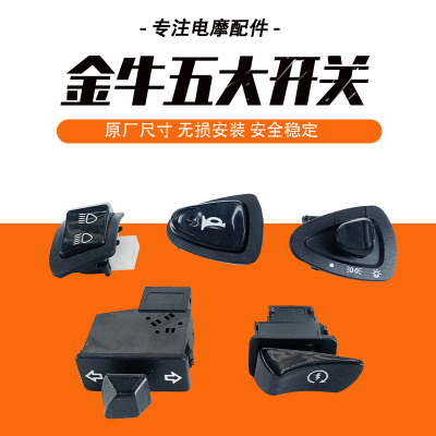 适用小刀电动车赛特领航劲新日五大开关按键中沙转向变光左喇叭