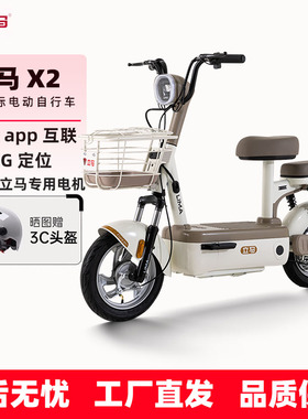 立马官方旗舰新新国标电动自行车智能电动车48v代步通勤电瓶车