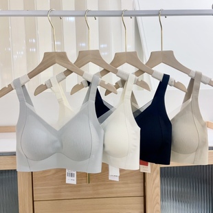 古妃新款提拉背心式文胸裸衣上托美背裹胸固定杯聚拢无钢圈女内衣