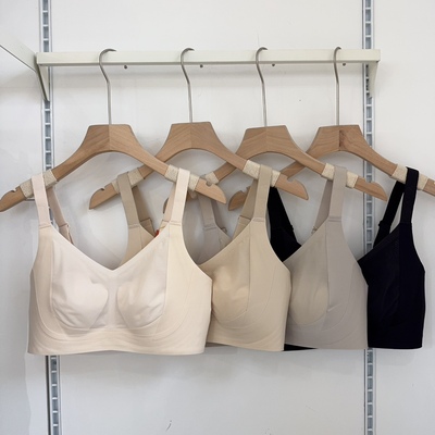 古妃2025新款冰淇淋提拉文胸罩无痕大胸显小调整型凉感内衣女