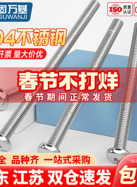 304不锈钢超长螺杆加长十字圆头螺丝钉盘头螺栓机螺钉M2M3M4M5M10