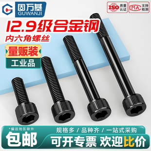 12.9级内六角螺丝高强度螺栓杯头螺钉M2M3M4M5M6M8M10M12M16 M24