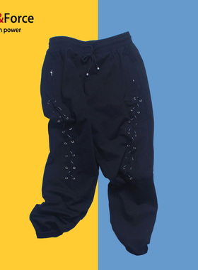 潮牌休闲裤春秋新款男士卫裤嘻哈宽松束脚裤加肥加大男裤280斤穿