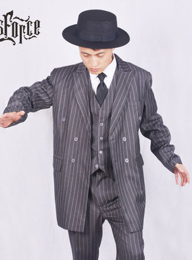popping裤子男西装外套男衣服locking马甲演出服西服街舞表演服装