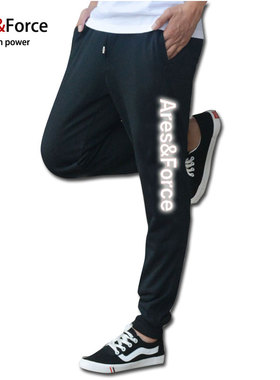 潮牌嘻哈风男士休闲裤3M反光长裤青少年大码束脚裤情侣裤班服定制