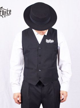 Ares＆Force新款poppin马甲funky绅士style背心马甲 DS机械舞演出