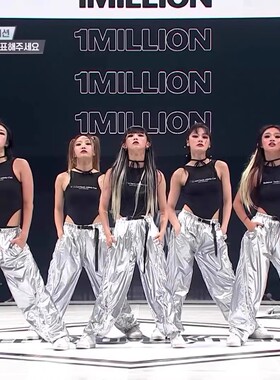 新款韩国女团同款爵士舞韩舞蹈打歌服嘻哈JAZZ表演出服街舞加大码