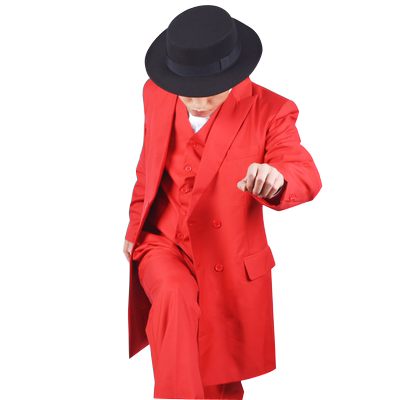 街舞红色locking锁舞马甲演出服