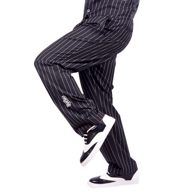 popping黑白条纹西裤西海岸表演