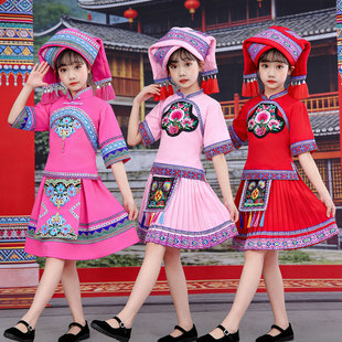 吉量马年舞蹈服少数民族风女童演出服装三月三壮族民族风哈尼宝贝