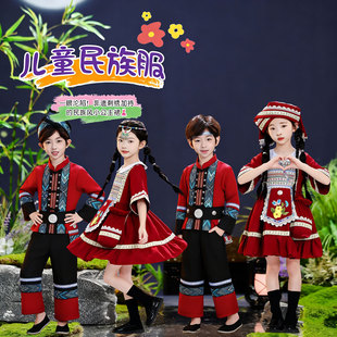 咏春传韵吉量民族女童演出服粉色壮族苗族壮乡三月三节日盛装立春