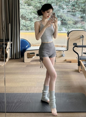 2026瑜伽服套装女夏季带胸垫普拉提训练服背心运动上衣健身服室内