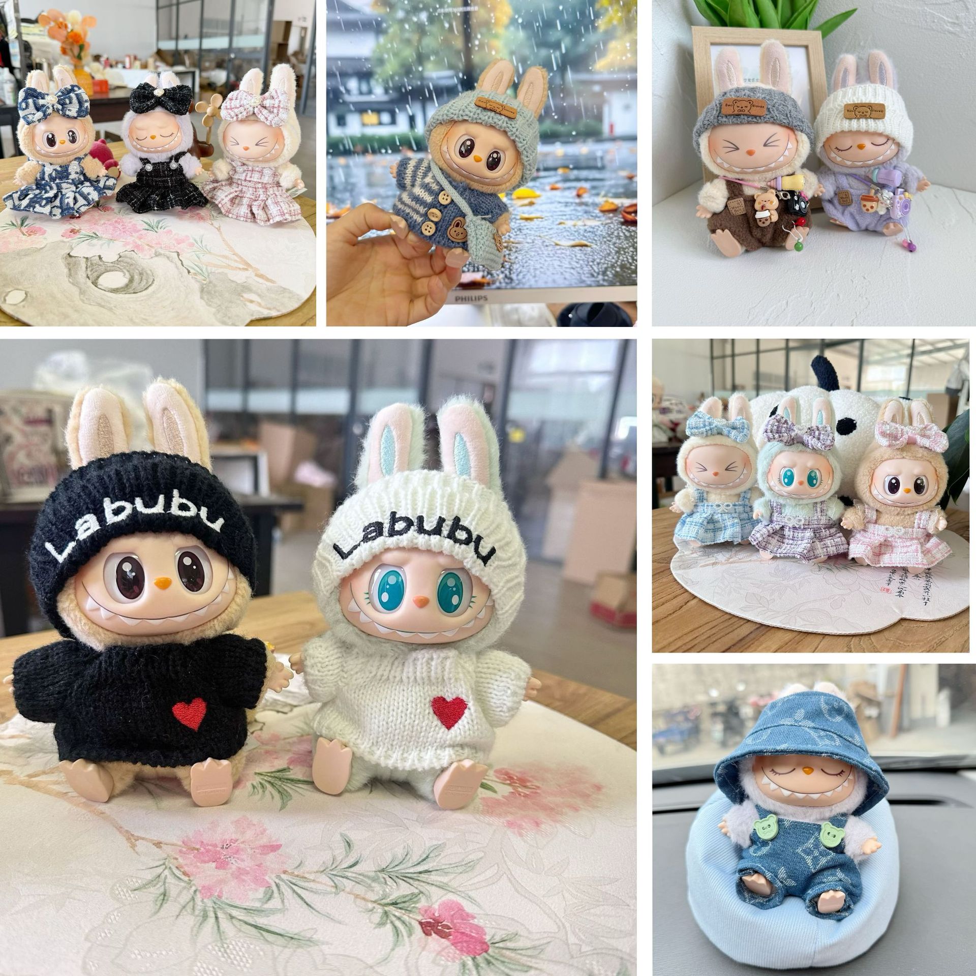 仅衣服】挂件LABUB公仔娃衣一二代盲盒拉布布公仔着替热销爆款新