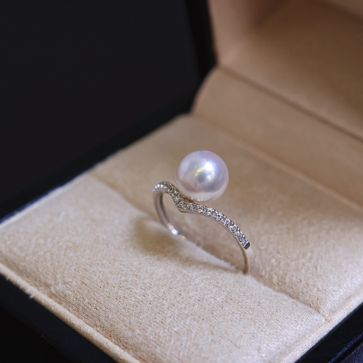 18K金镶嵌锆石戒指配件空托