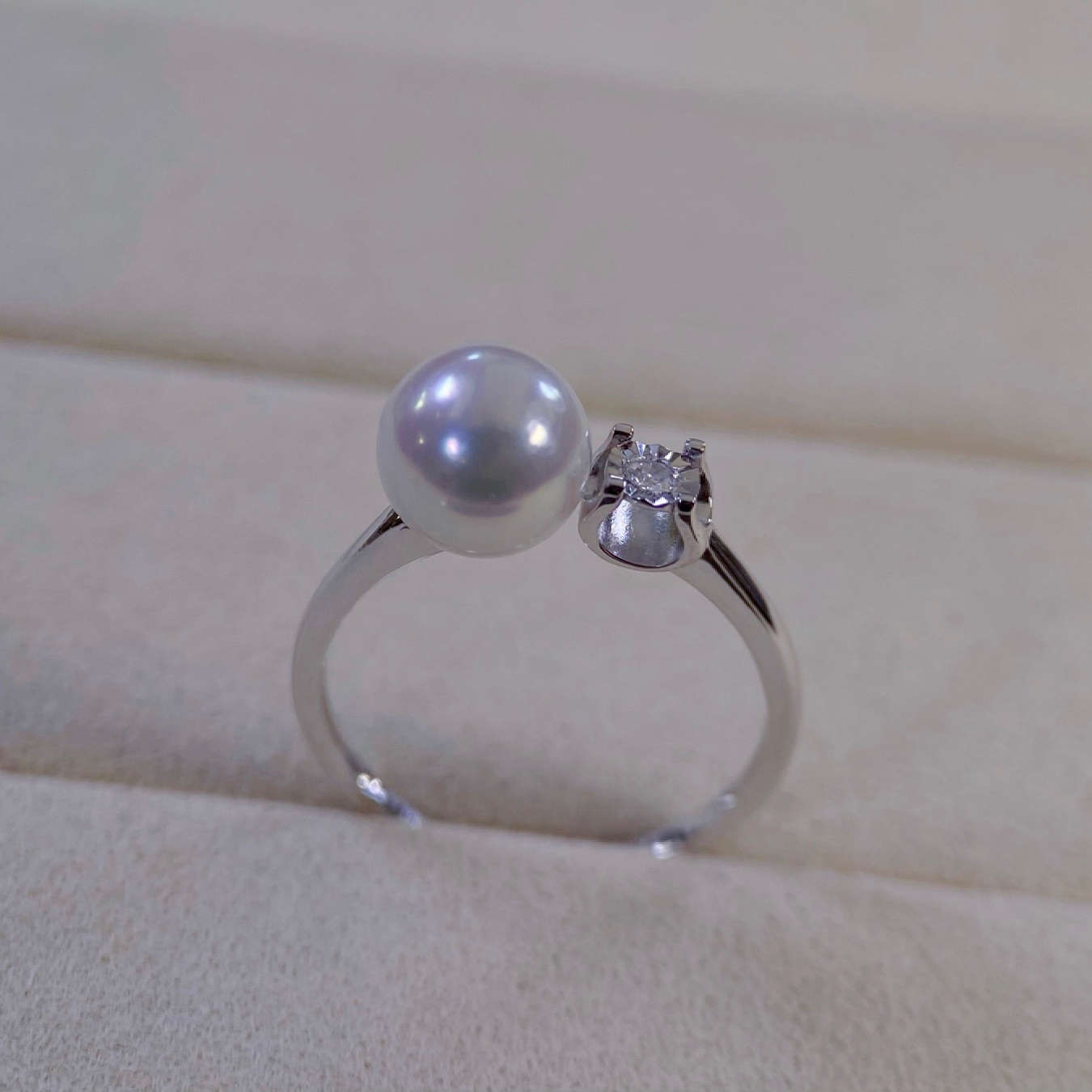 Pt铂金镶嵌钻石戒指配件空托