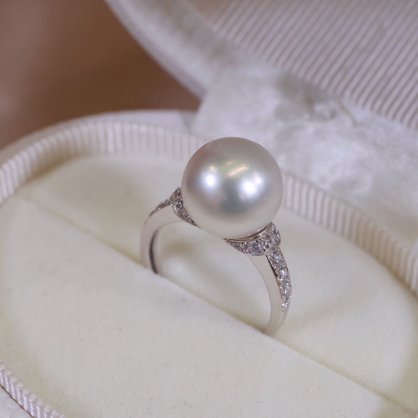 18K金镶锆石戒指配件空托