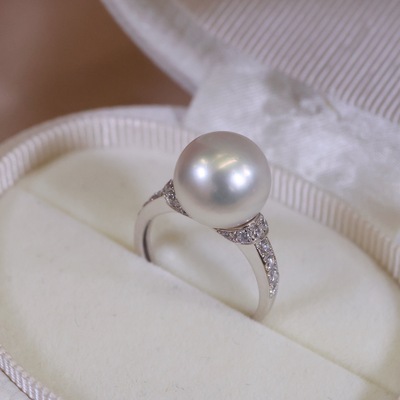 18K金镶锆石戒指配件空托