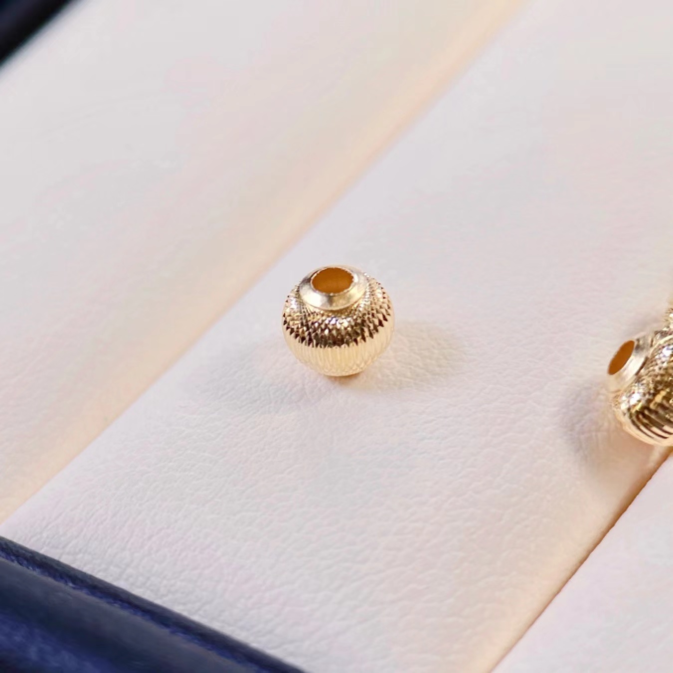 18K金珠配件diy手工珍珠手链珍珠