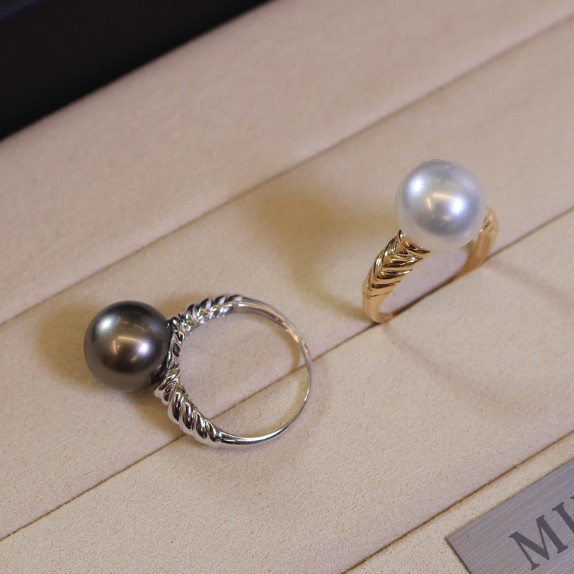 18K金戒指配件空托10-11mm