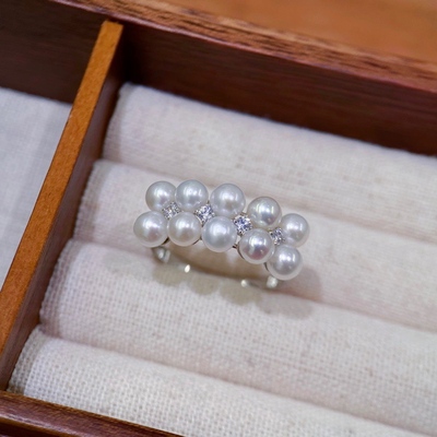 18K金镶嵌锆石戒指配件空托