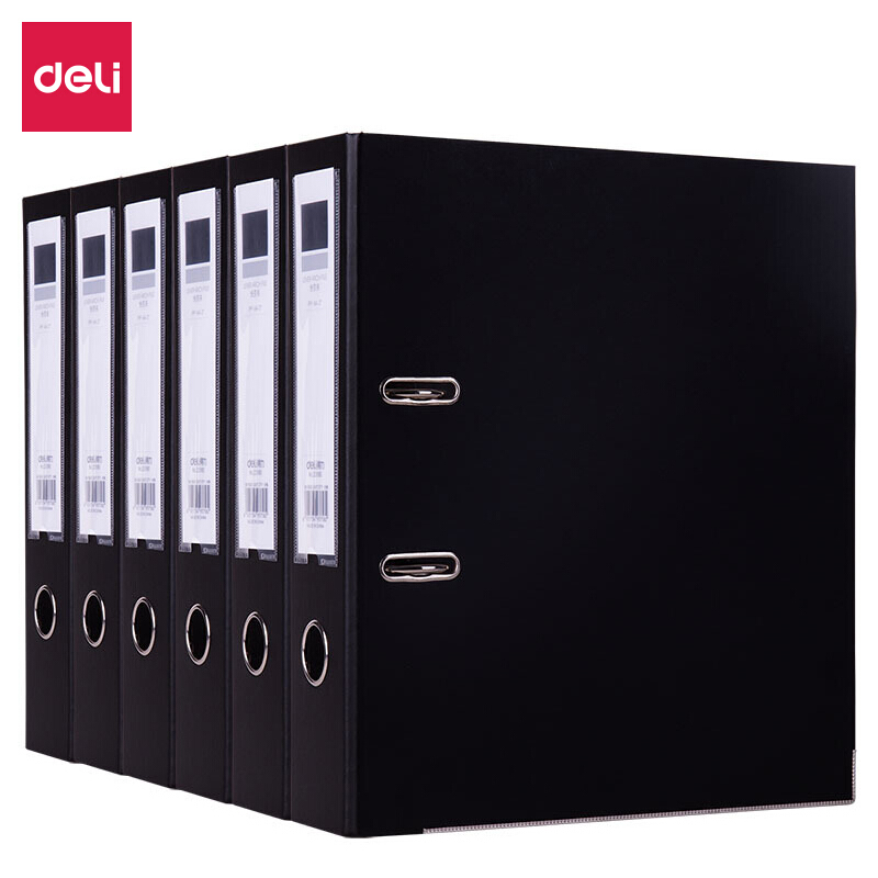 得力加厚型欧式两孔个装快劳夹