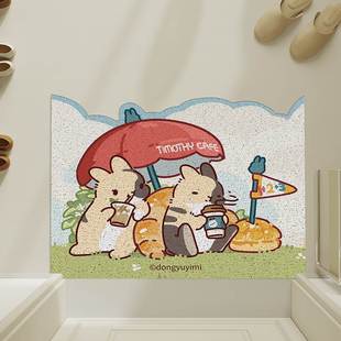 慕奈提摩西小队入户门地垫兔子防滑除尘进门门口脚垫家用玄关地毯