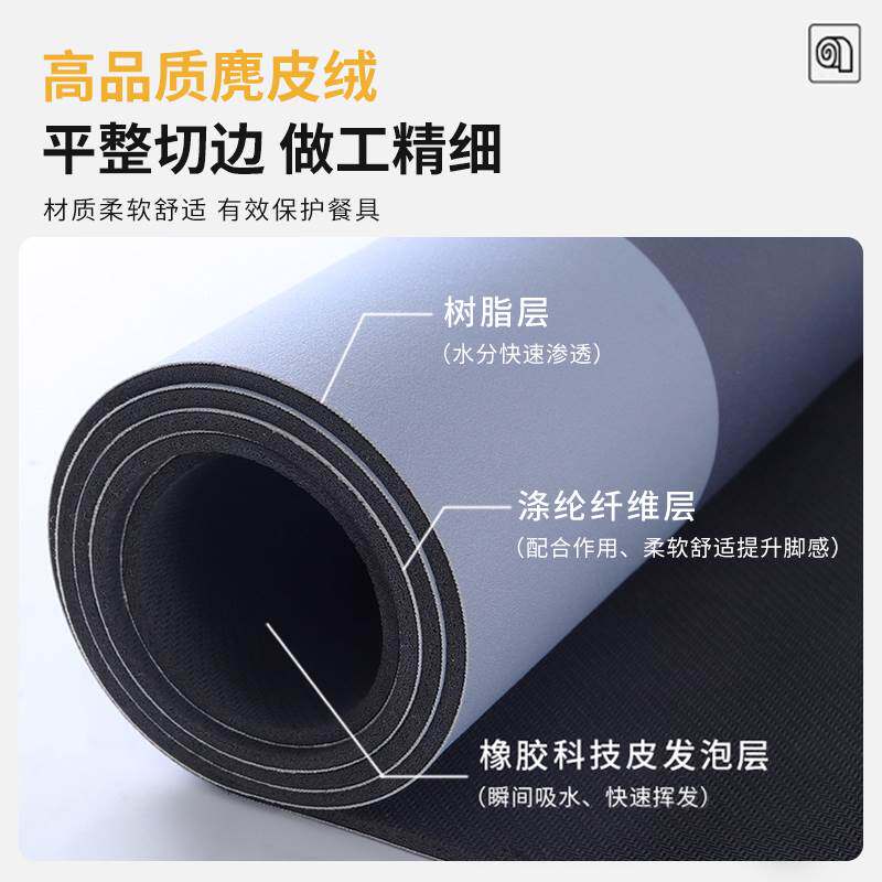 厨房硅藻泥软地垫防油免清洗家用防滑吸水脚垫耐脏防水垫子可擦洗