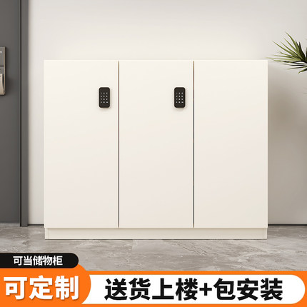 定制带锁鞋柜家用门口储物柜室外楼道外走廊电梯收纳柜防盗靠墙小