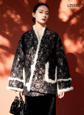 東芳里 新中式国风对襟羽绒服L253302