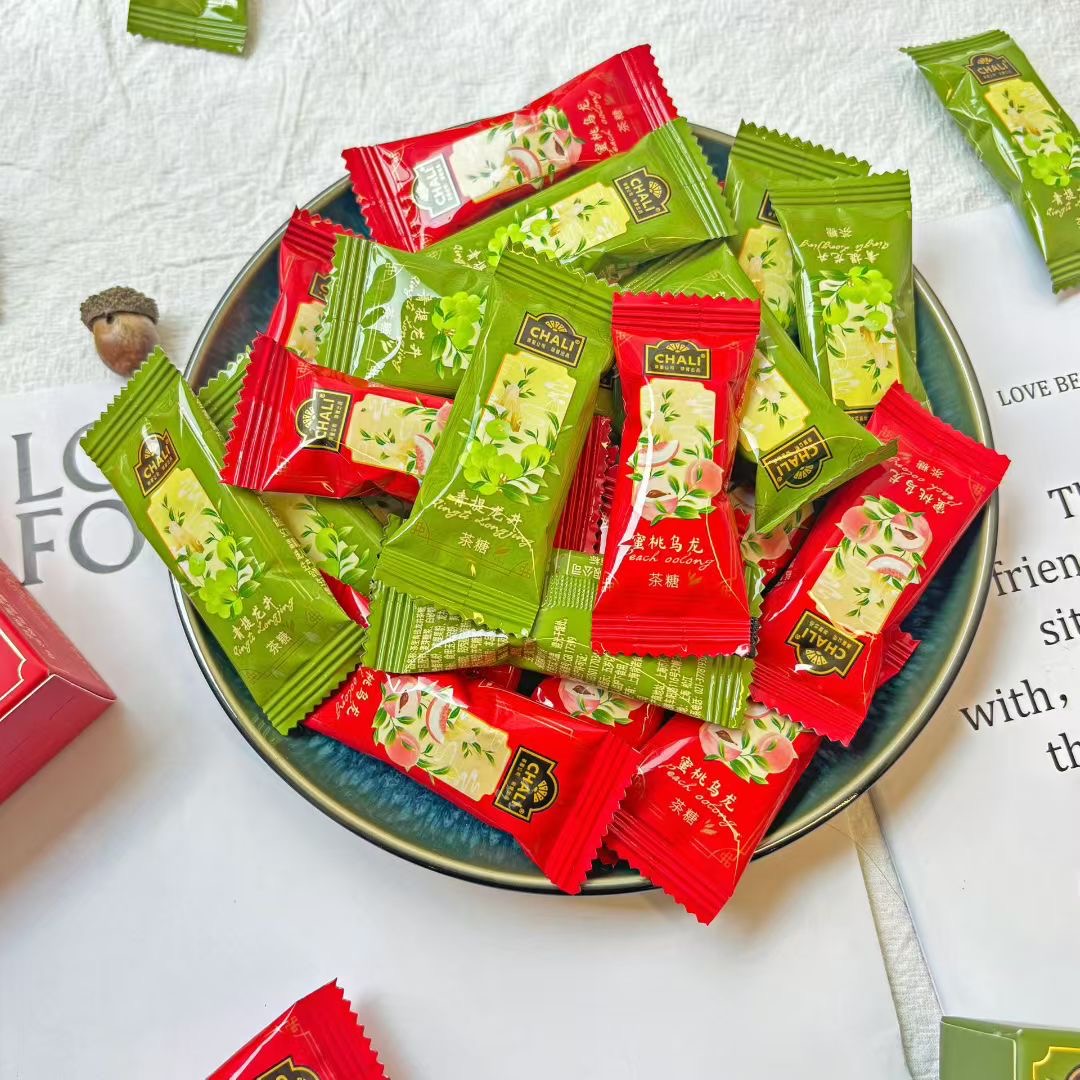 Chali茶里蜜桃乌龙茶糖奶茶糖青提龙井金桂红茶味糖结婚喜糖零食