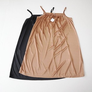 仿真丝宽松无袖 吊带衫 内搭打底纯色百搭上衣F3 女中长款 夏季