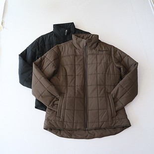 秋冬季新品女长袖棉服外套立领拉链收腰刺绣时尚百搭薄款棉衣D23
