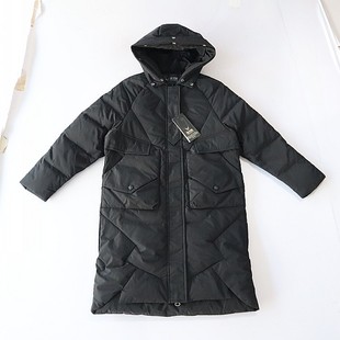 羽绒服外套连帽拉链暗扣宽松时尚 长袖 百搭棉服X131 女中长款 冬季
