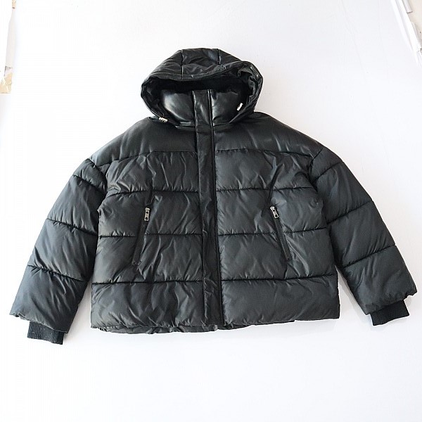 冬季女长袖棉服外套立领连帽拉链宽松拼接面包服加厚百搭棉衣D17