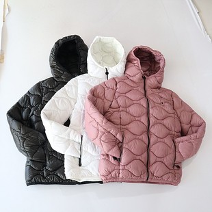 百搭加厚棉衣D9 棉服外套连帽拉链宽松纯色保暖时尚 冬季 女长袖