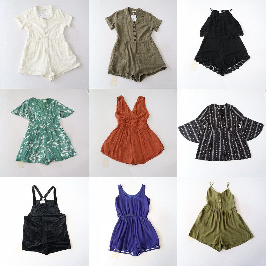 夏季女背心无袖连身衣修身纯色时尚百搭连体短裤C10S