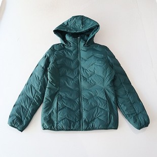 纯色时尚 棉服外套立领连帽拉链修身 百搭薄棉衣W4 女长袖 秋冬季