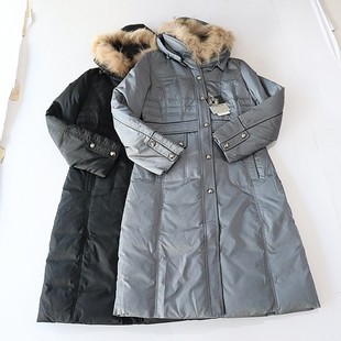 时尚 冬季 羽绒服外套连帽拉链暗扣修身 长袖 百搭棉服X131 女中长款