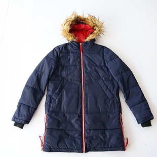 棉服外套连帽拉链宽松纯色简约百搭棉衣X12 长袖 秋冬季 女中长款