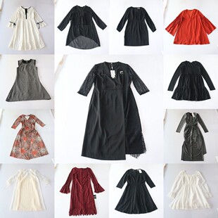 连衣裙V领套头宽松时尚 长袖 百搭A字裙C3M 女中长款 春秋季