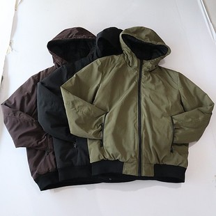 秋冬新品男长袖夹克棉服外套连帽拉链宽松休闲青年薄款棉衣X15