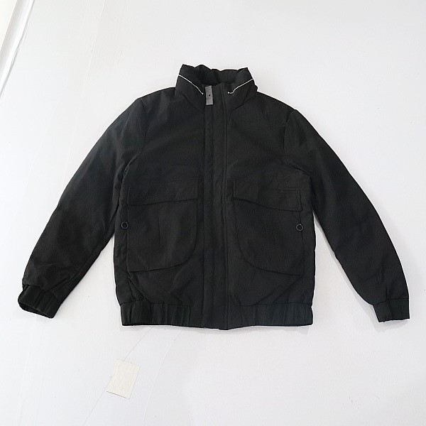 秋冬季新品男长袖羽绒服外套立领拉链暗扣宽松纯色时尚百搭棉服D6