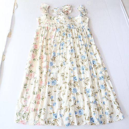 夏季新品女中长款花色吊带连衣裙腰带修身时尚百搭A字长裙H3