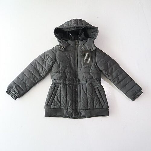 秋冬季女童长袖加绒棉服外套立领连帽拉链收腰小童宝宝棉衣X11